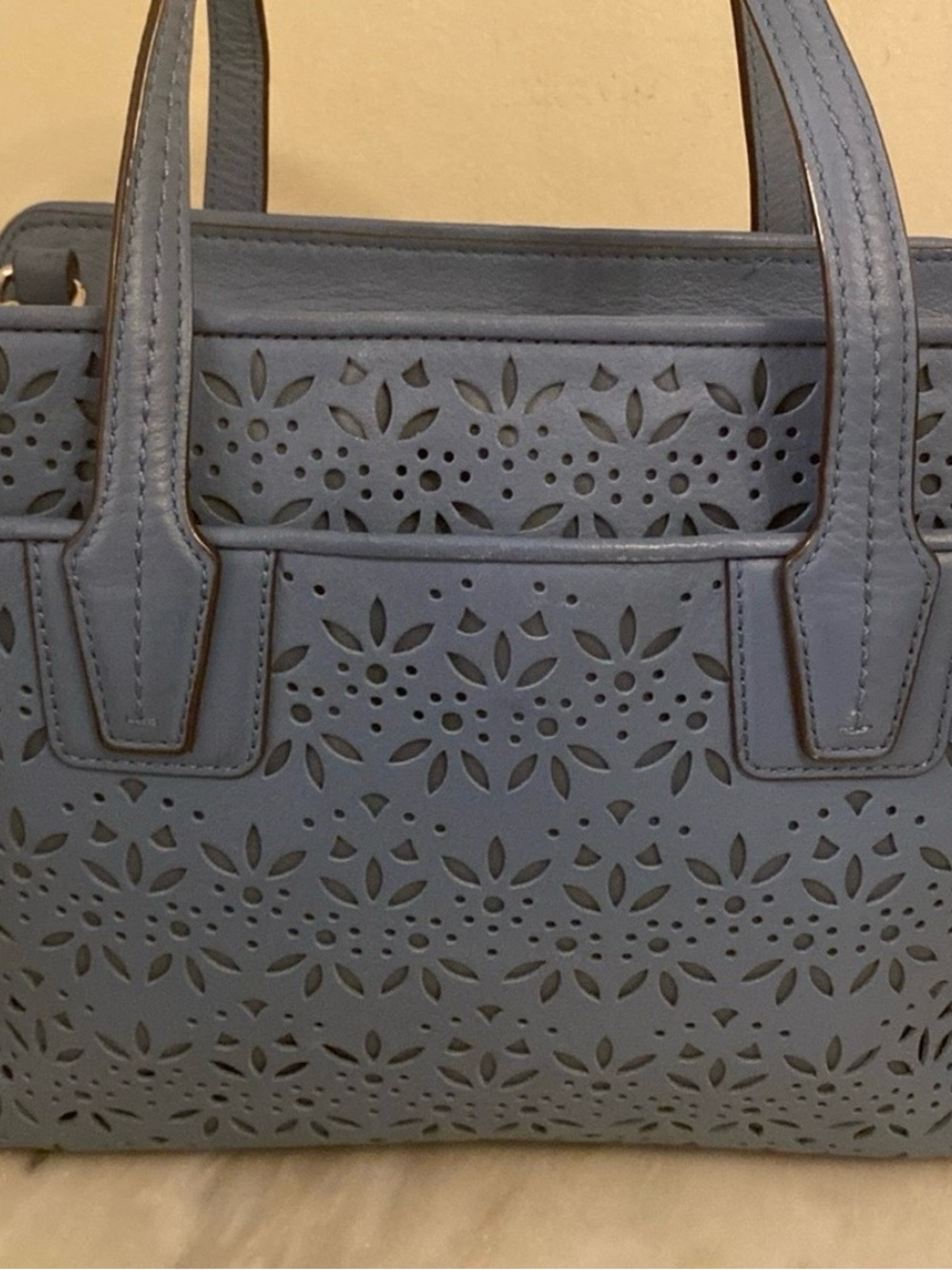 Coach Blue Laser-Cut Mini Bag